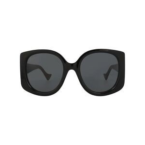 Gucci Round-Frame Recycled Acetate Sunglasses Black Womens